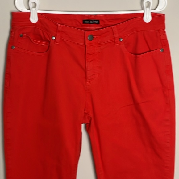 Eileen Fisher Red/Orange Skinny Jeans- 10 - Picture 3 of 10